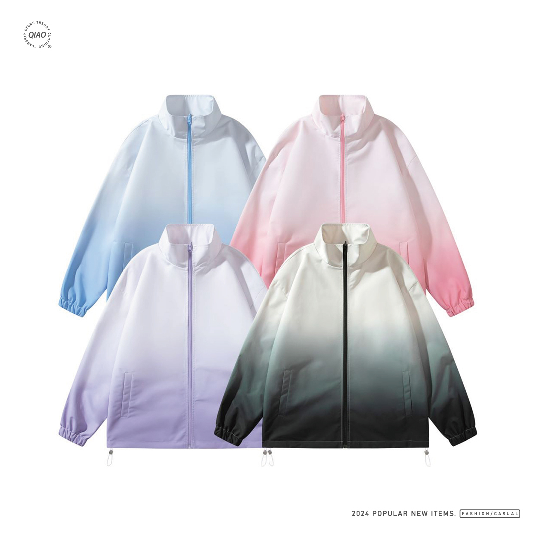 Gradient Color Coat 漸變立領 防風外套 < 雙面穿 >