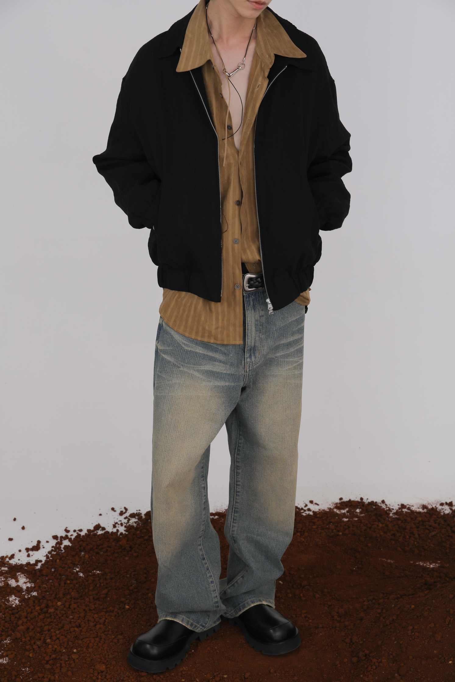 Herringbone Brush Denim #單寧褲