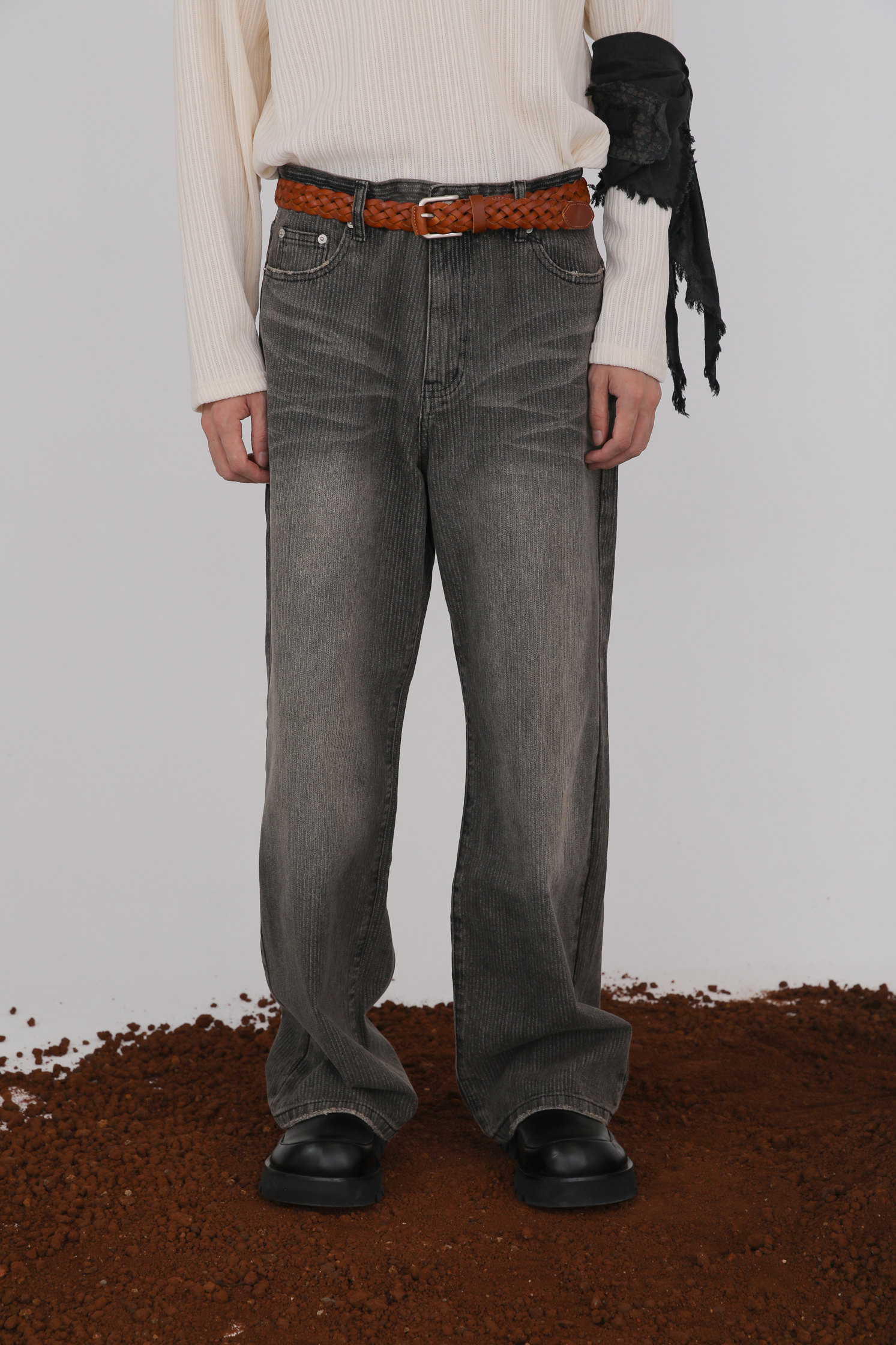 Herringbone Brush Denim #單寧褲