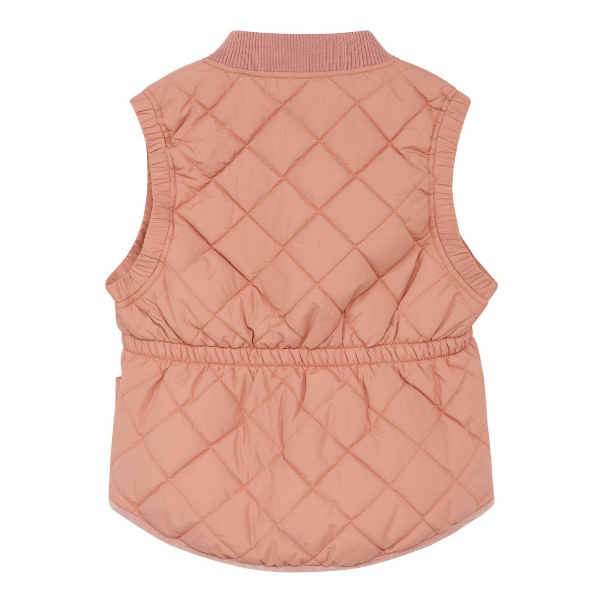 〖 Hust & Claire 〗粉紅衍縫格紋背心外套