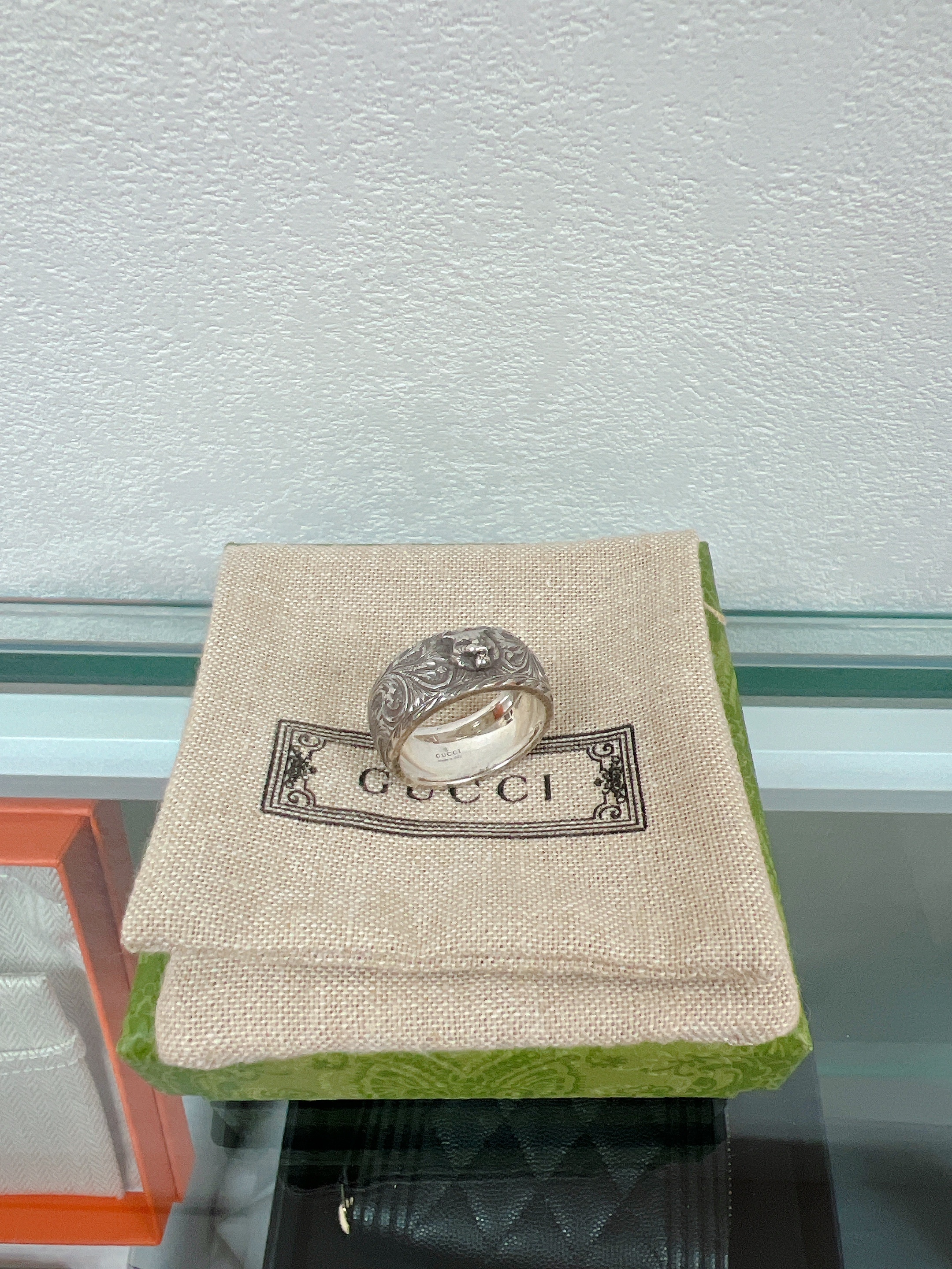 (size: 21) Gucci ring silver tiger head