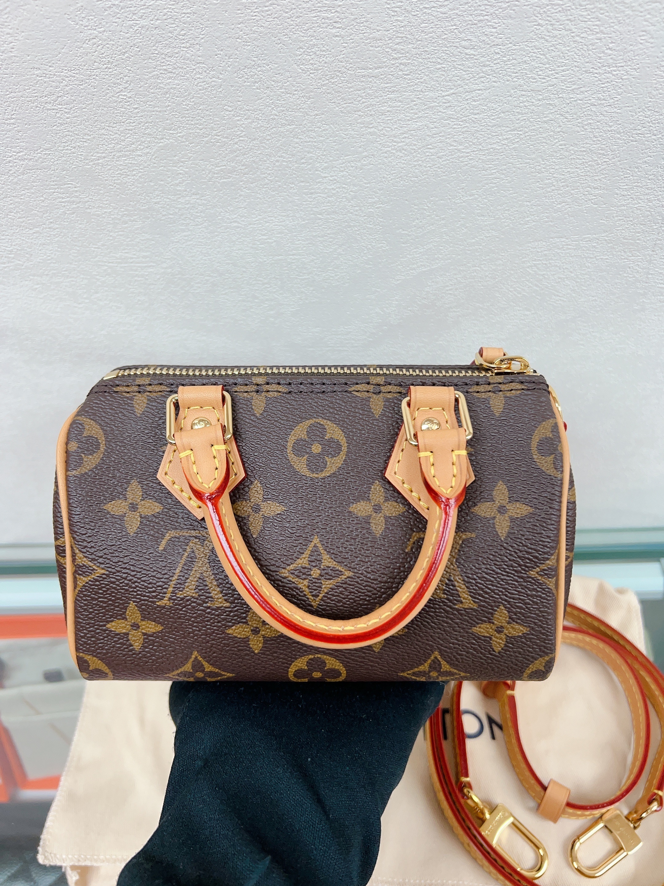 *Unused* Lv nano speedy (brown monogram)