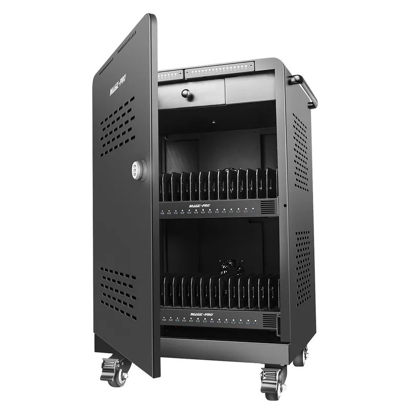 Magic-Pro ProMini CT32T 32-port 2000W (USB-C or USB-A) Charging Trolley