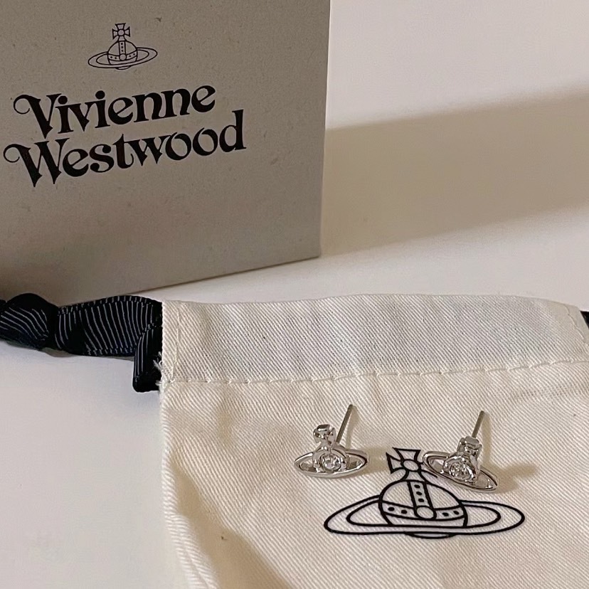 <海外連線> VIVIENNE WESTWOOD 西太后 MINI 耳環 銀色
