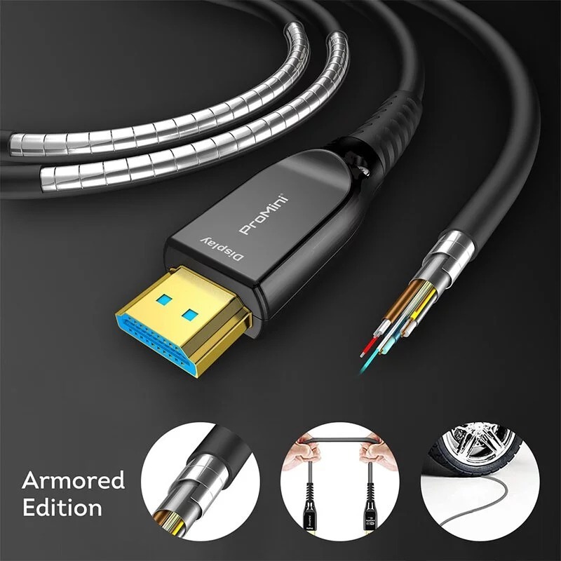 Magic-Pro ProMini 10K HDMI 2.1 Active Optical Cable (AOC) – Armored Edition 光纖電纜 - 鎧裝版