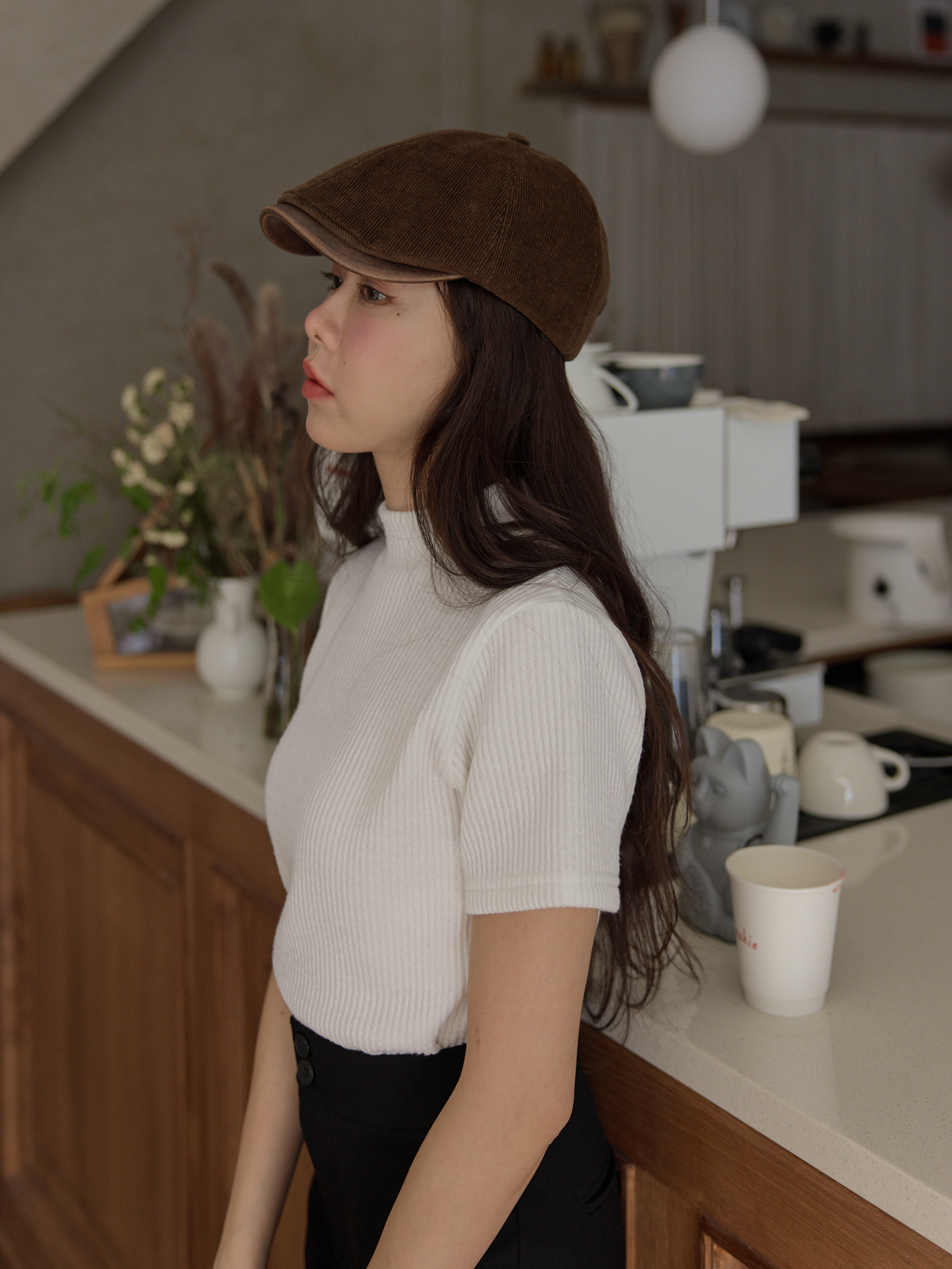 質感燈芯絨小偷帽