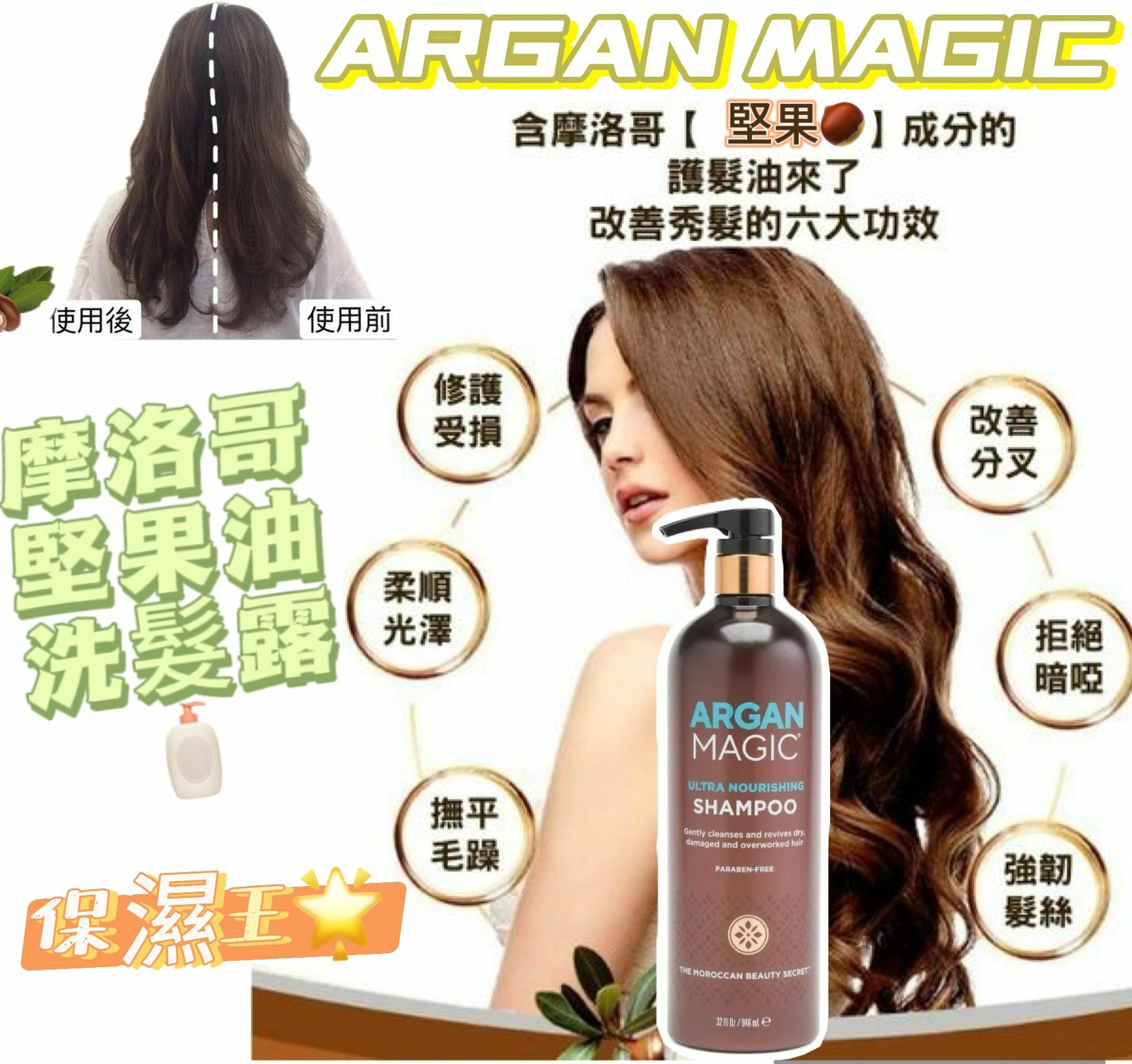 【預購】Argan Magic G100303 摩洛哥堅果油洗髮露