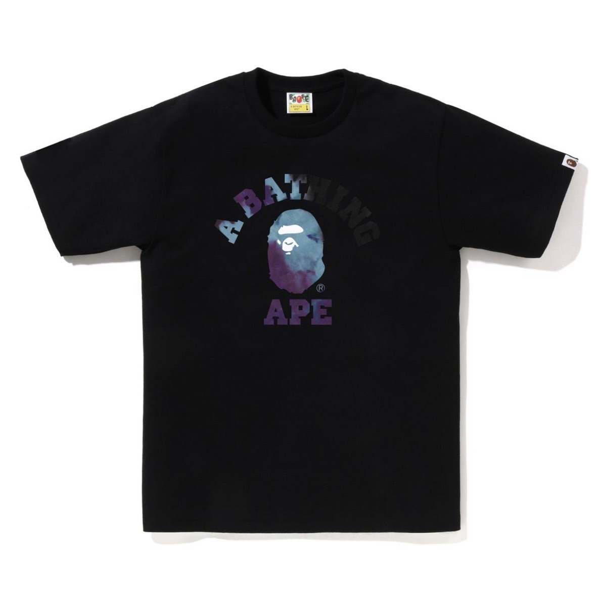 BAPE TIE DYE COLLEGE TEE 漸層 猿人頭 短袖 新款 1K80-110-032