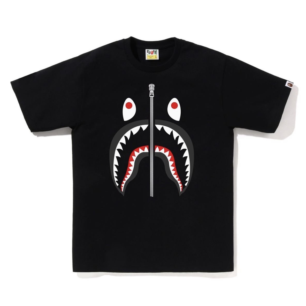 BAPE SHARK TEE 鯊魚 拉鍊 短袖 新款 1K80-110-003