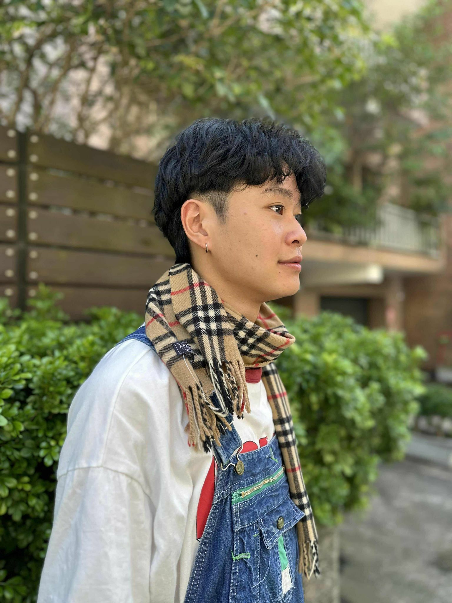 BURBERRY Cashmere Scarf Made in England 135×30cm