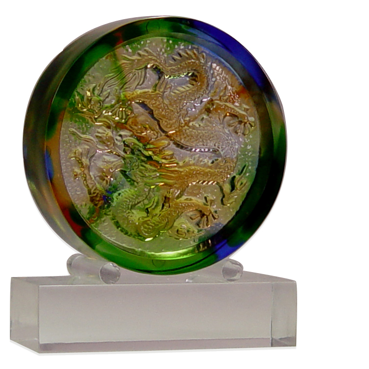 琉璃擺飾龍舞乾坤｜祥龍獻瑞 招財開運 風水鎮宅藝術精品