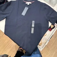 [S] TOMMY HILFIGER KNIT SHORT SLEEVE T-SHIRT,NAVY, 76J5131-410 (STH863)