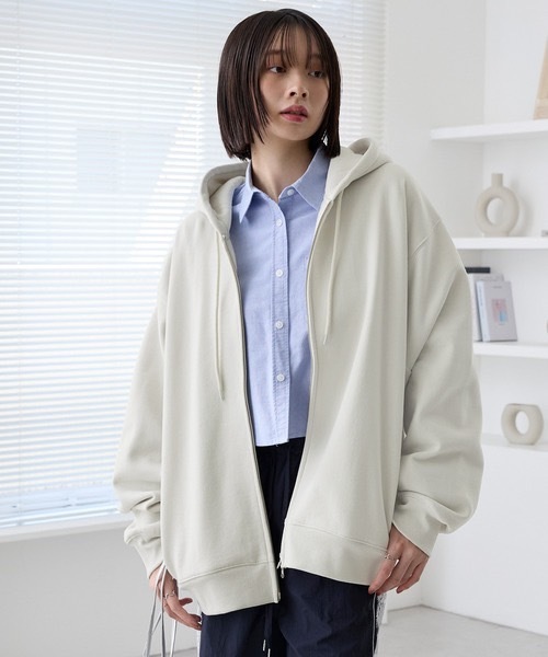 <快速出貨> 日系品牌 MONO-MART 雙拉鍊連帽 寬鬆 外套