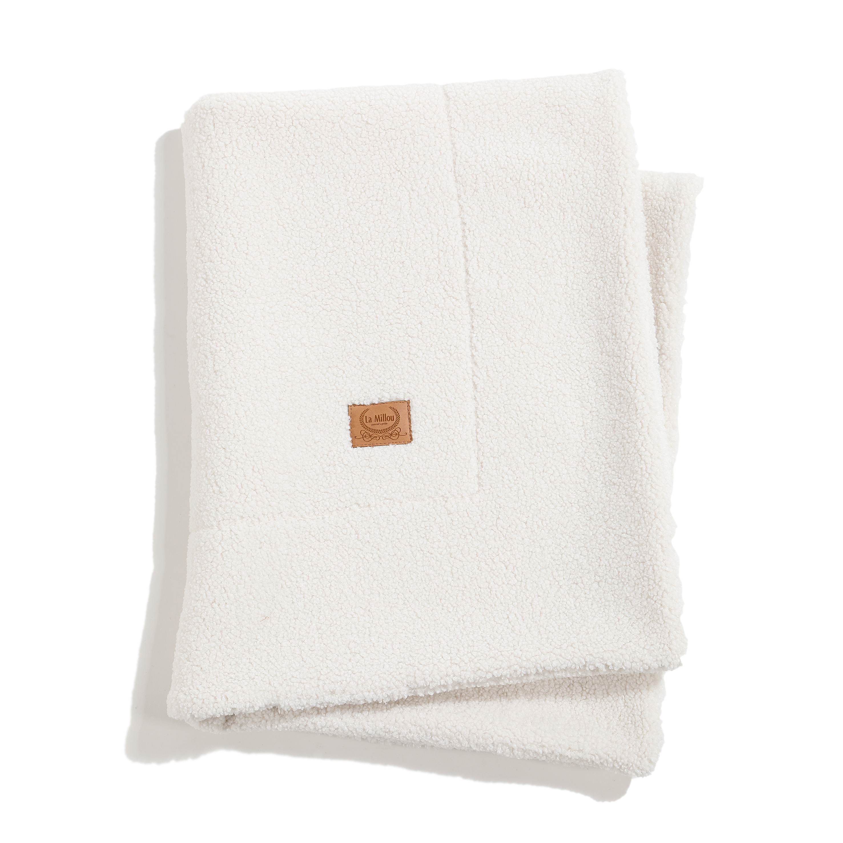 La Millou波蘭 Teddy泰迪毛絨 ‧  嬰兒毯(80x100cm)｜奶油白