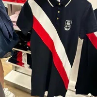 [S] TOMMY HILFIGER BANNER STRIPE POLO DRESS,NAVY, 76J5165-410 (STH866)