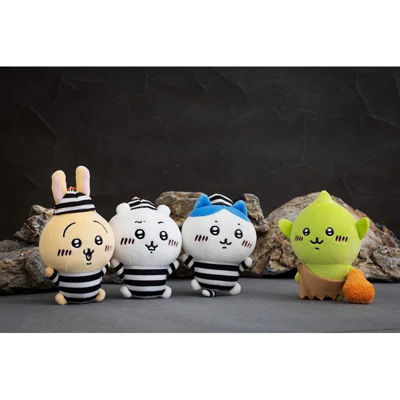 Chiikawa 吉伊卡哇 可愛掛件公仔 (監獄衣著，一套三件）