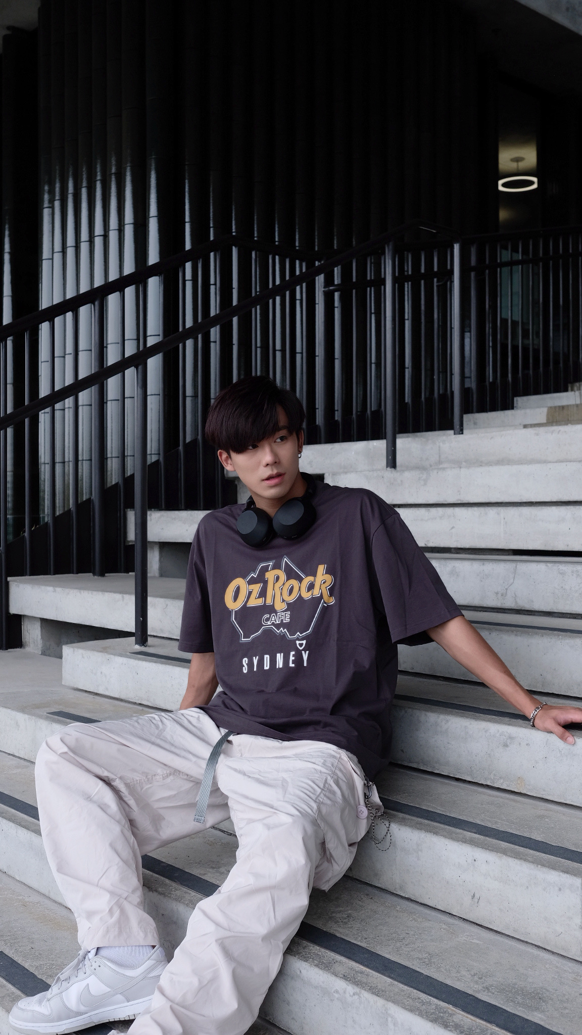 LPT0075 灰紋帶機能褲