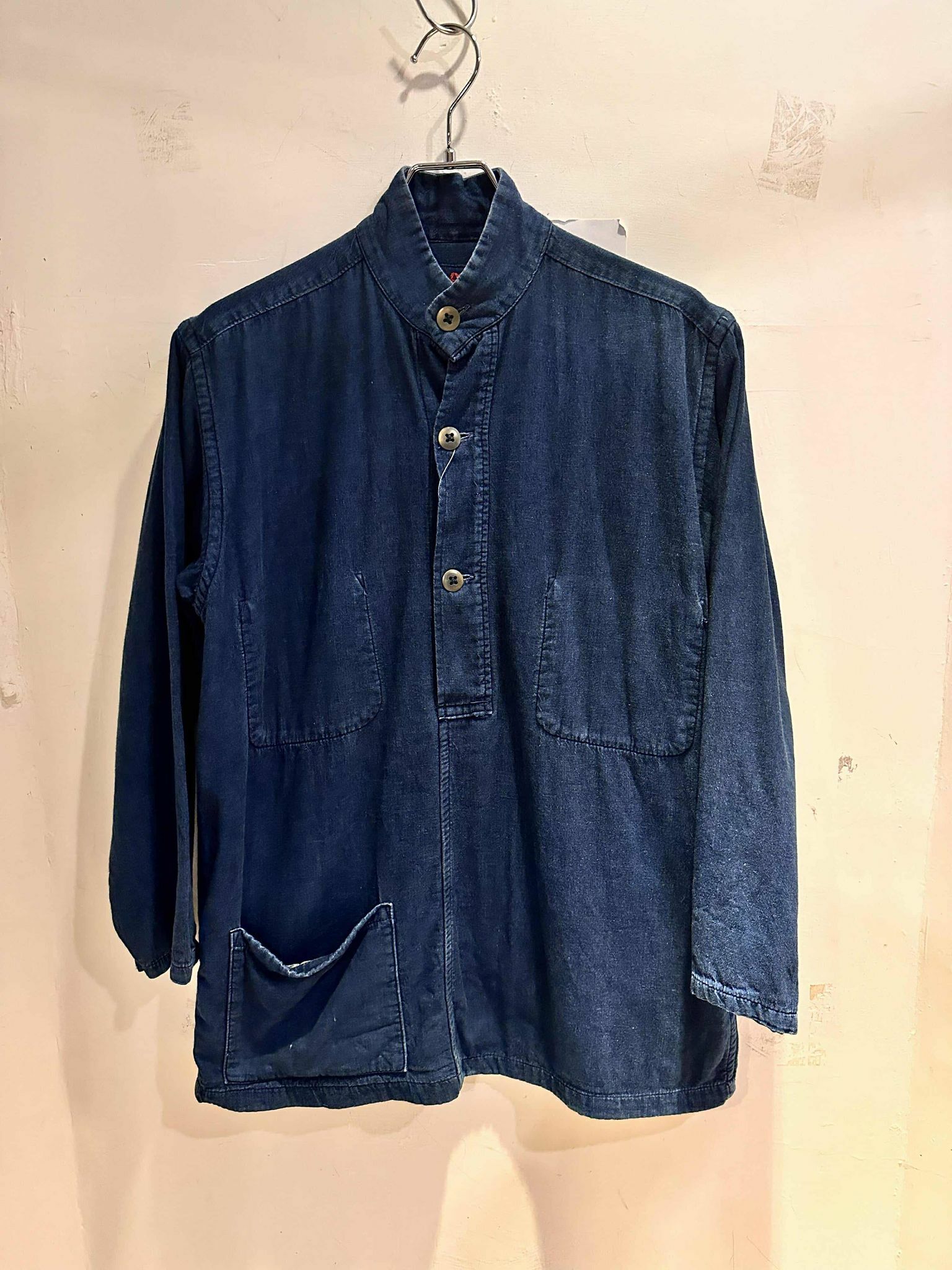 45RPM Indigo Cotton Pullover Work Jacket Made in Japan #1