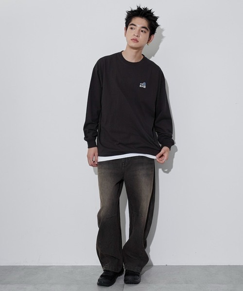 CONVERSE 長袖T恤 刺繡 圓領