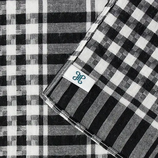 黑色阿富汗格紋手巾