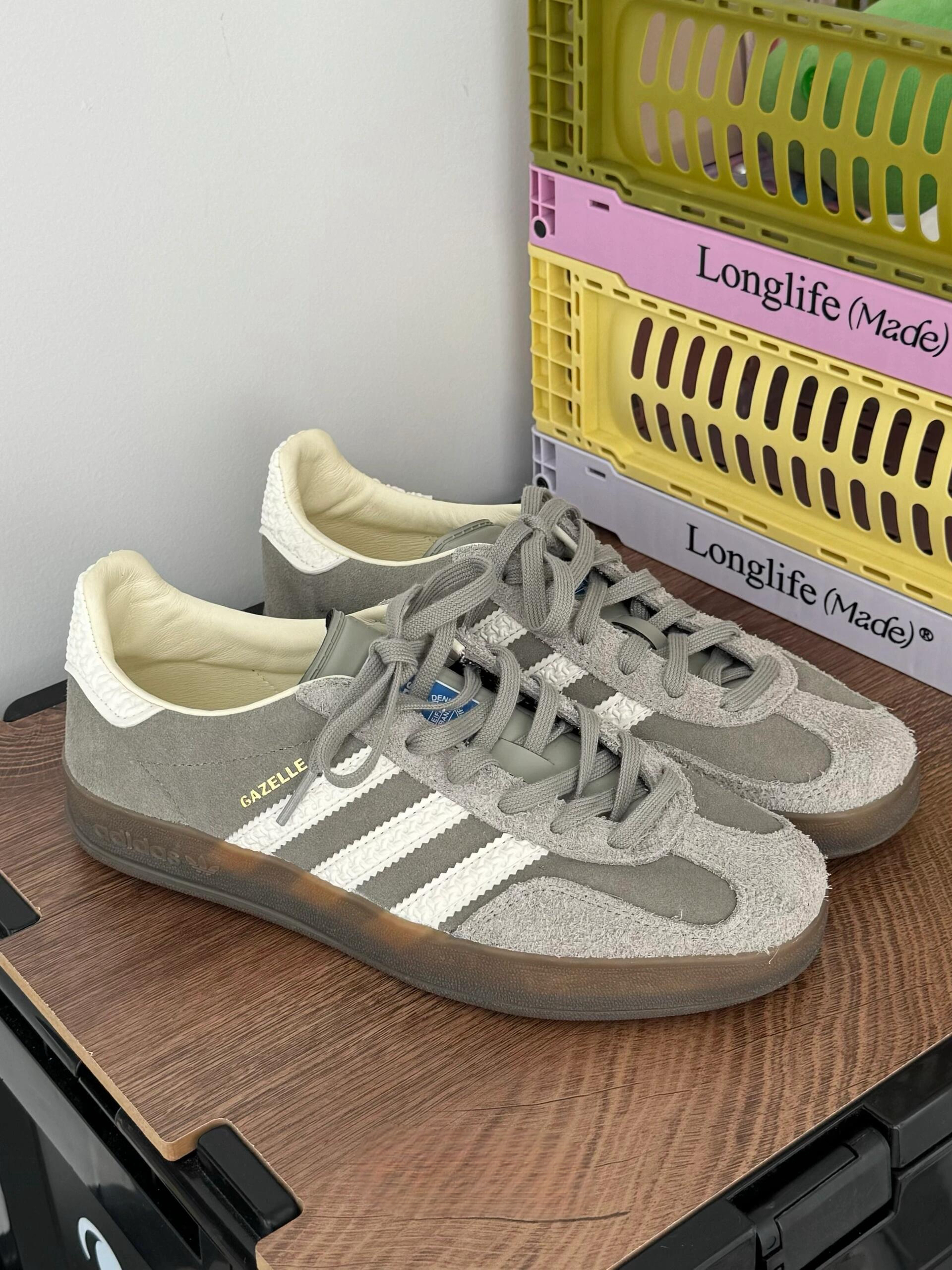 Adidas Originals Gazelle 灰色 灰白色 麂皮 復古 德訓鞋 焦糖底 IF1807/預購