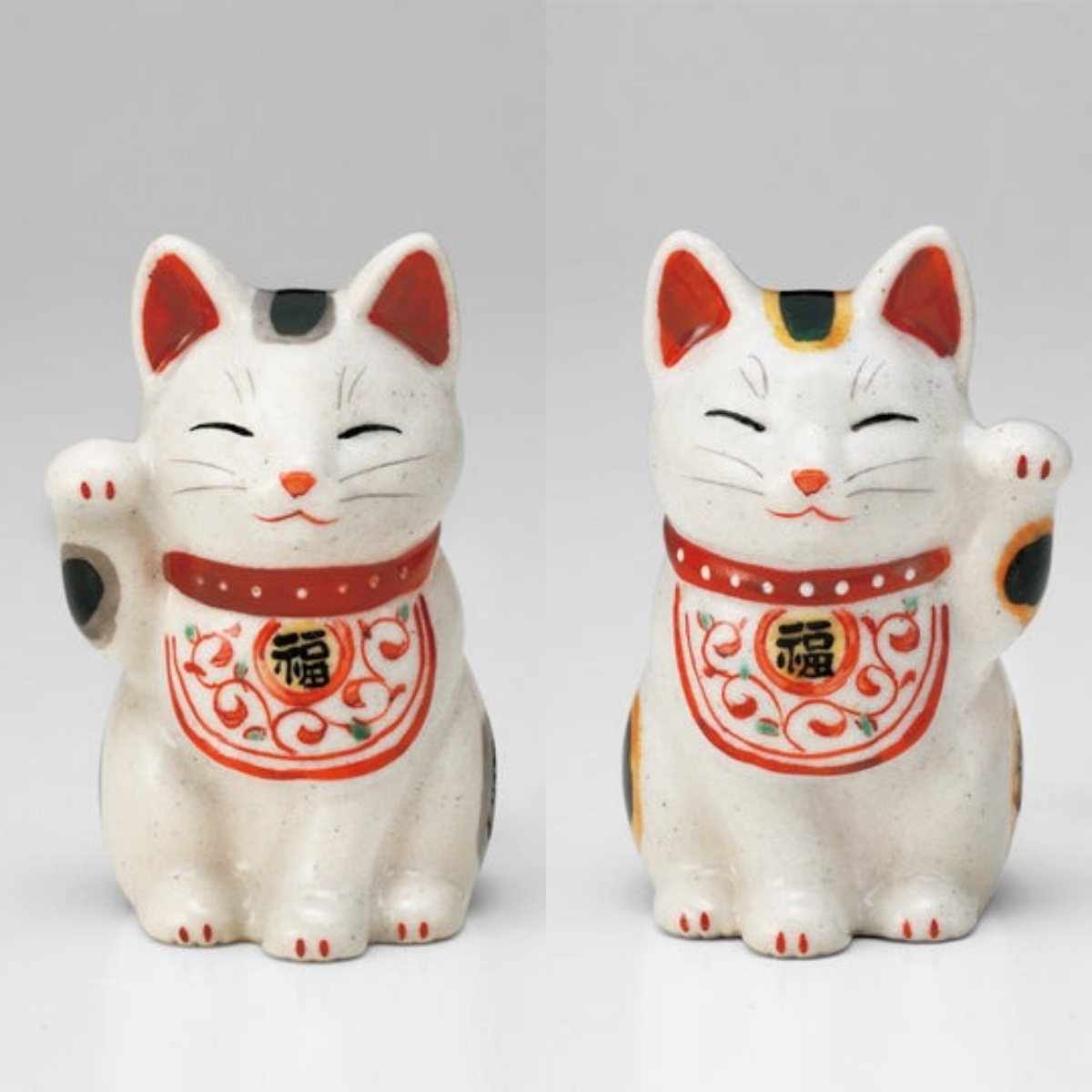 現貨┃BEAMS JAPAN 招財貓節 中外陶園 財富 花紋 右手 左手 招財貓