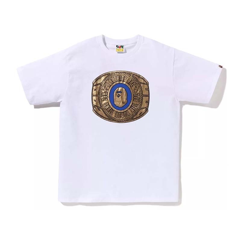 BAPE Foil Bape College Ring Tee WHITE 白 短袖 BAPE-332 [台灣現貨]