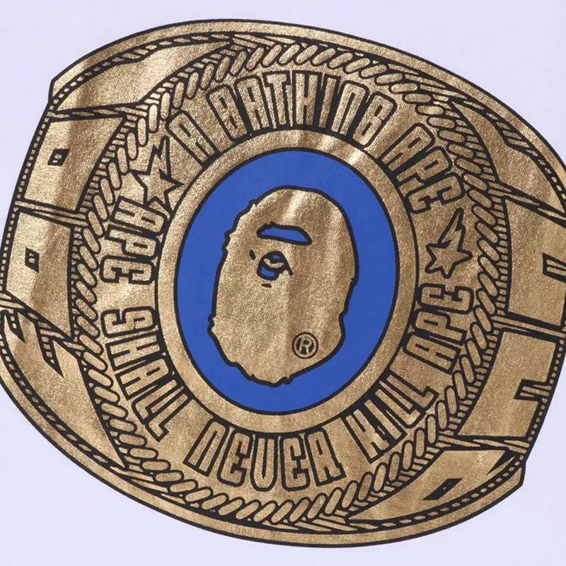 BAPE Foil Bape College Ring Tee WHITE 白 短袖 BAPE-332 [台灣現貨]