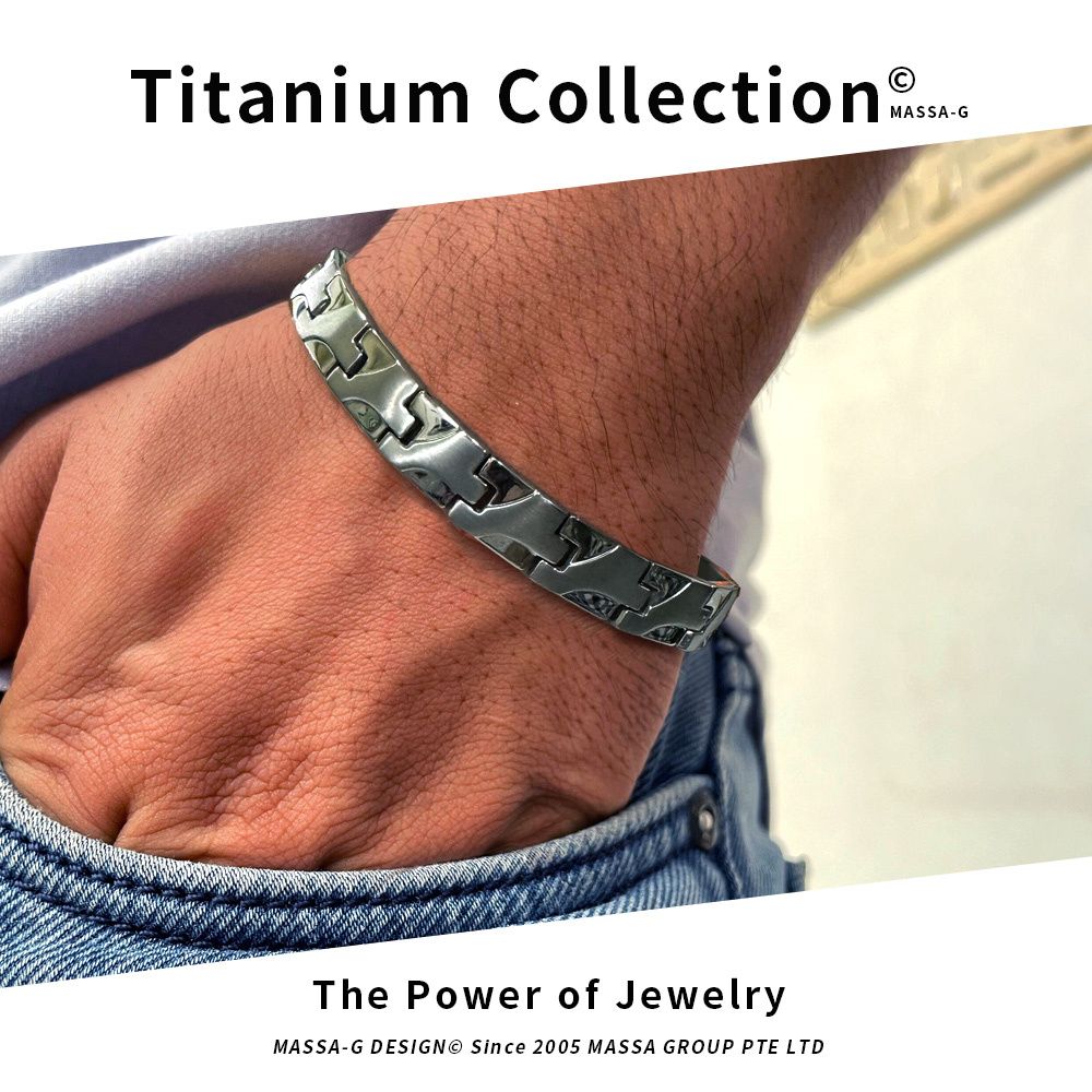 MASSA-G【流光時刻】純鈦能量手環