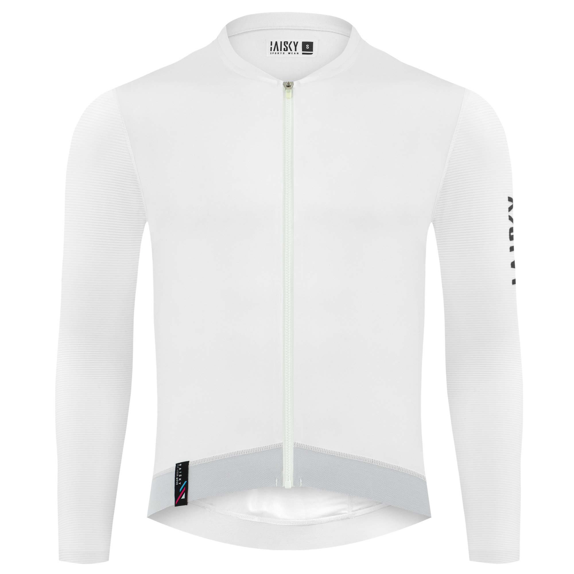 男款空力薄款長車衣  潔淨Ⅱ 白