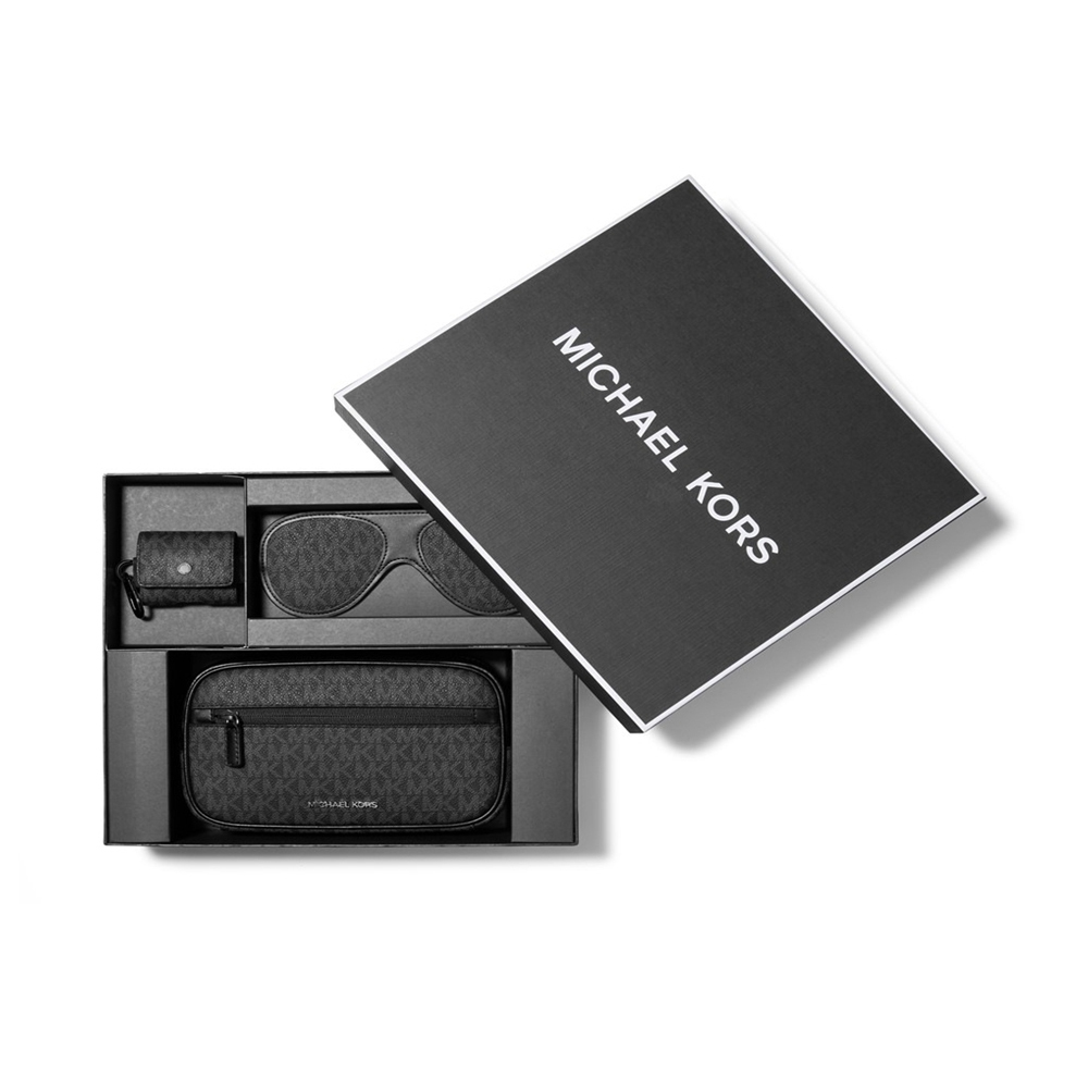 【Michael Kors】MLK-K005-1-3 收納包+眼罩+airpods pro 保護套 吊飾禮盒