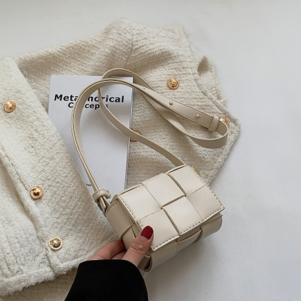 【Tory Barley 托里巴利】TRR-C005 霧面 編織 迷你 肩背包(可調節肩帶)-小