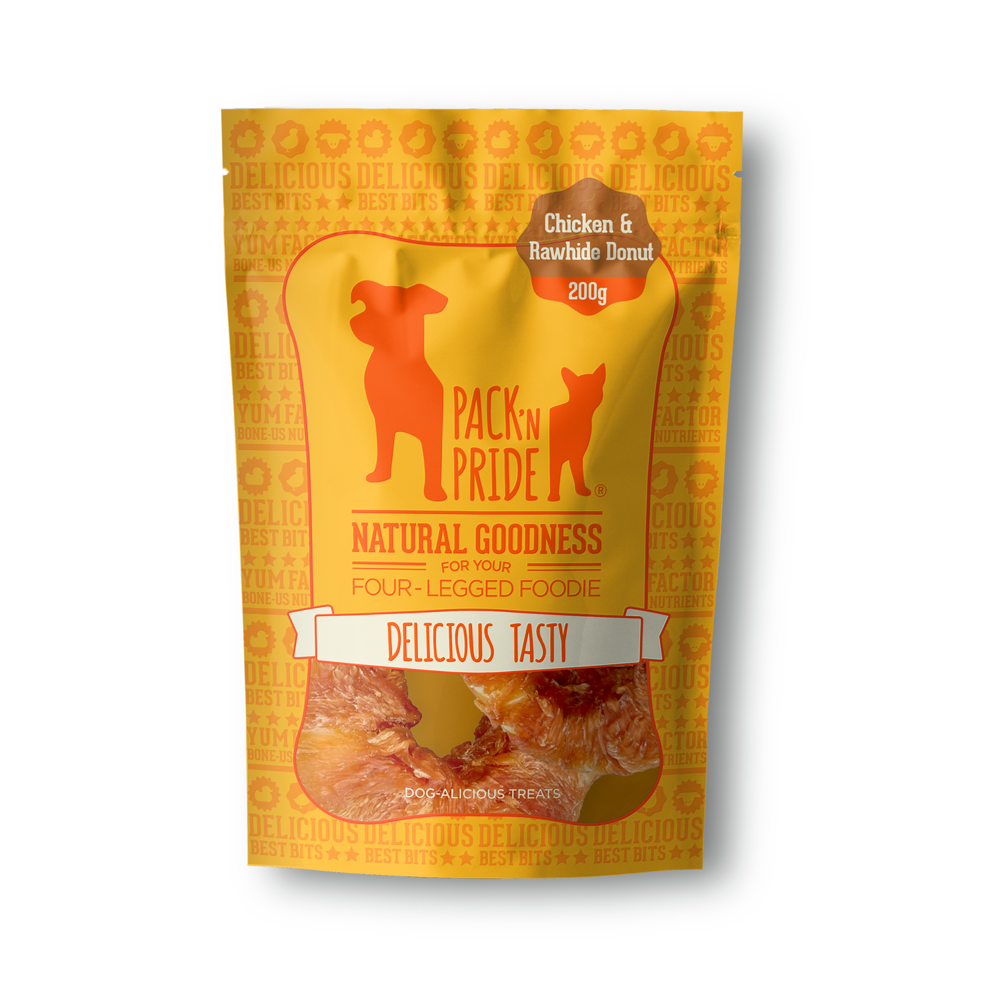 PNR90534- 雞肉牛皮圈 (200g) 狗小食