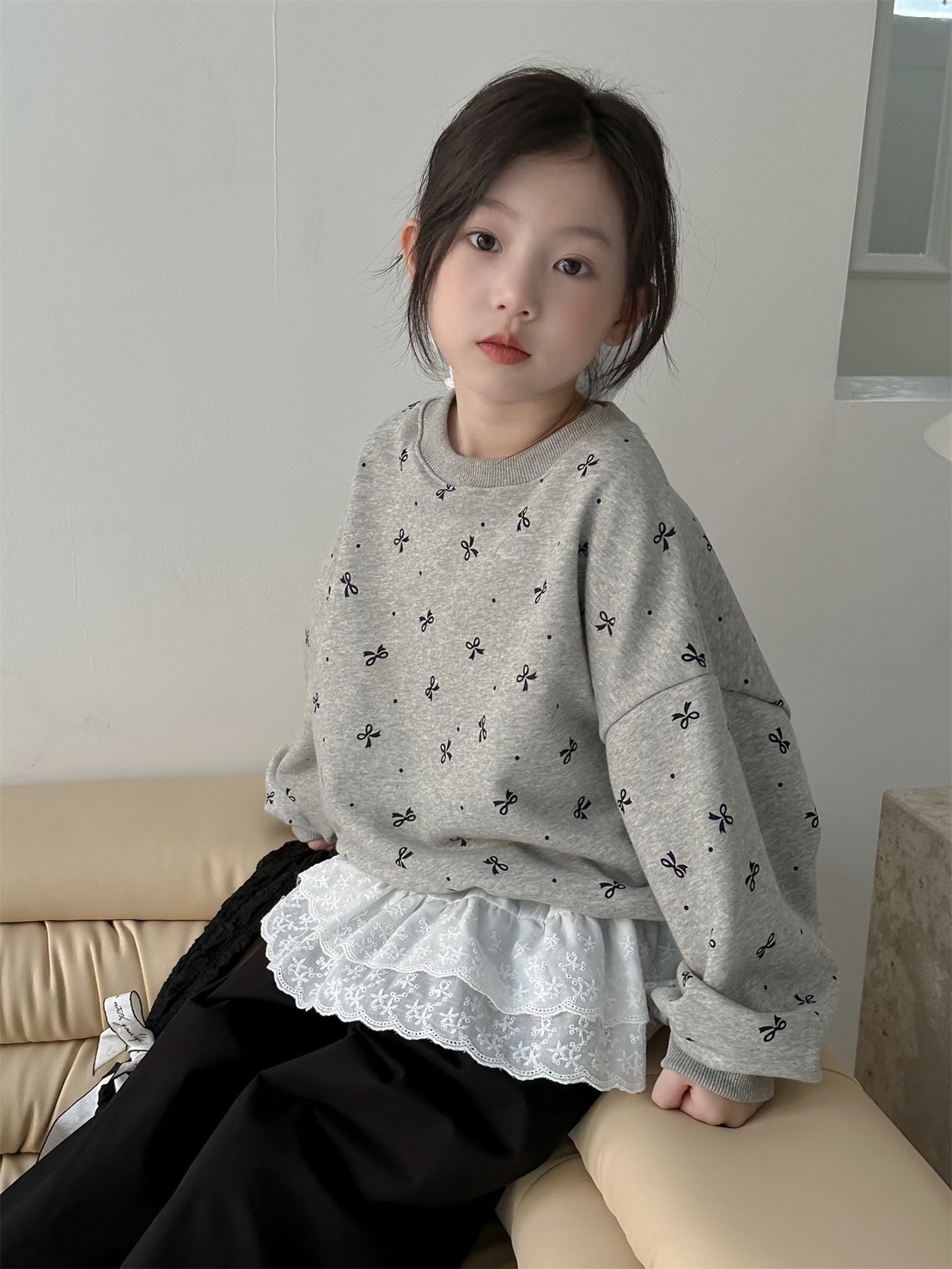 灰色蝴蝶結上衣