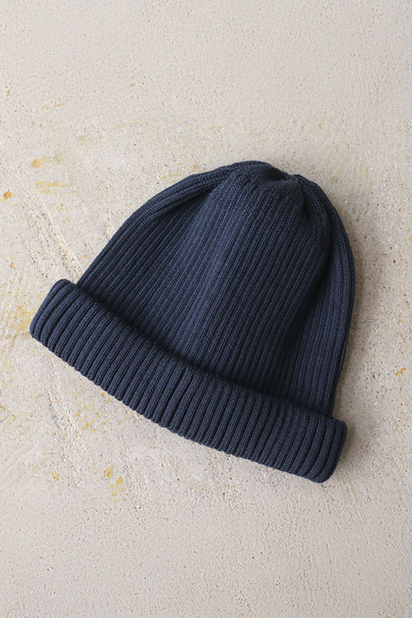 ROTOTO - R5021 棉質針織短版毛帽 （海軍藍）