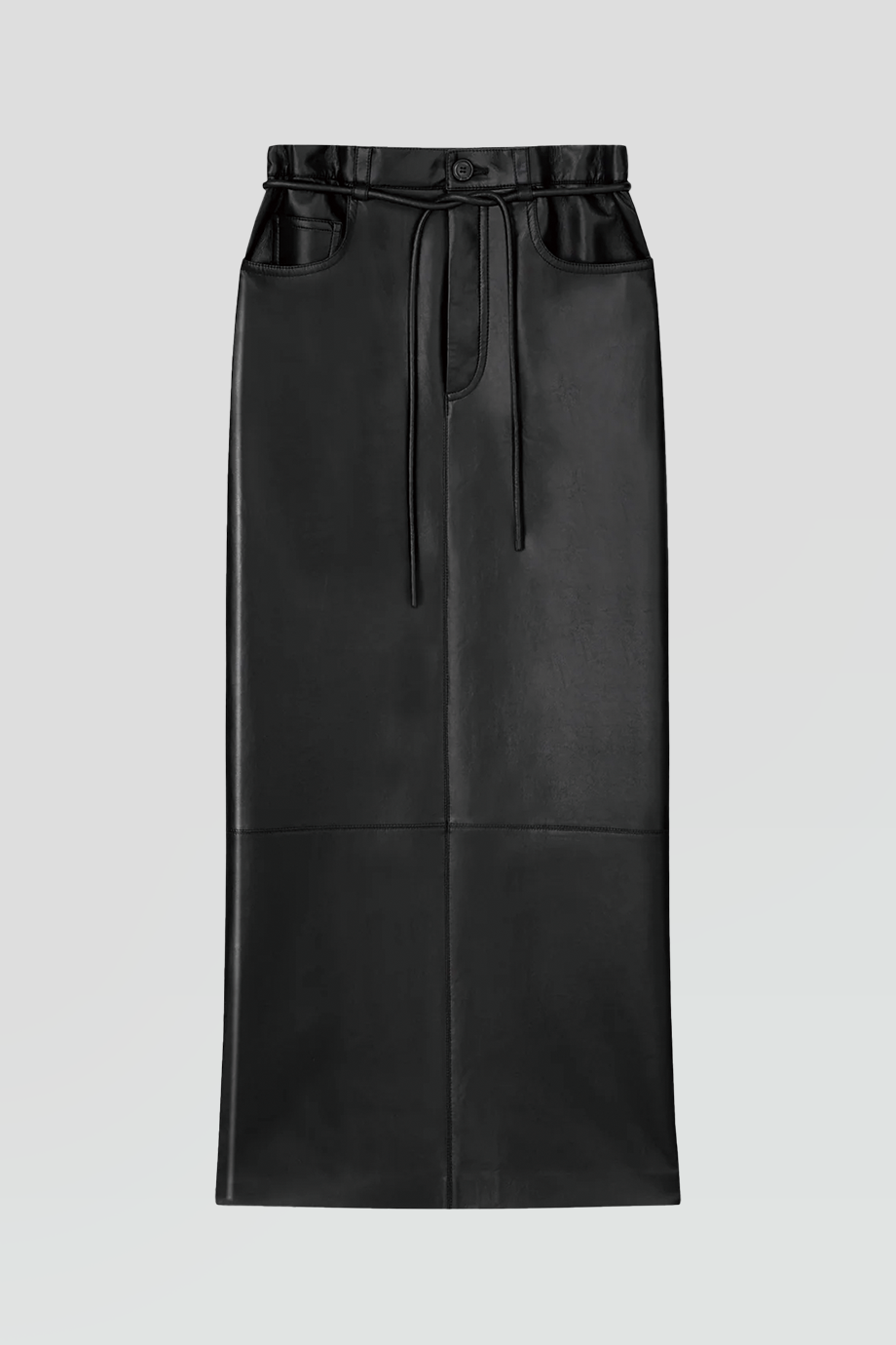 Nanushka｜KADENCE 素皮革繫帶直筒長裙