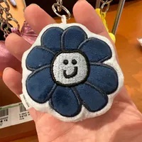 [S] MARK GONZALES WHAT IT ISN'T LITTLE FLYING MAN GENUINE PURCHASING FLOWER GLOSSY LARGE KEYCHAIN PENDANT,BLUE, MG2401TC11BLF (SMG46)