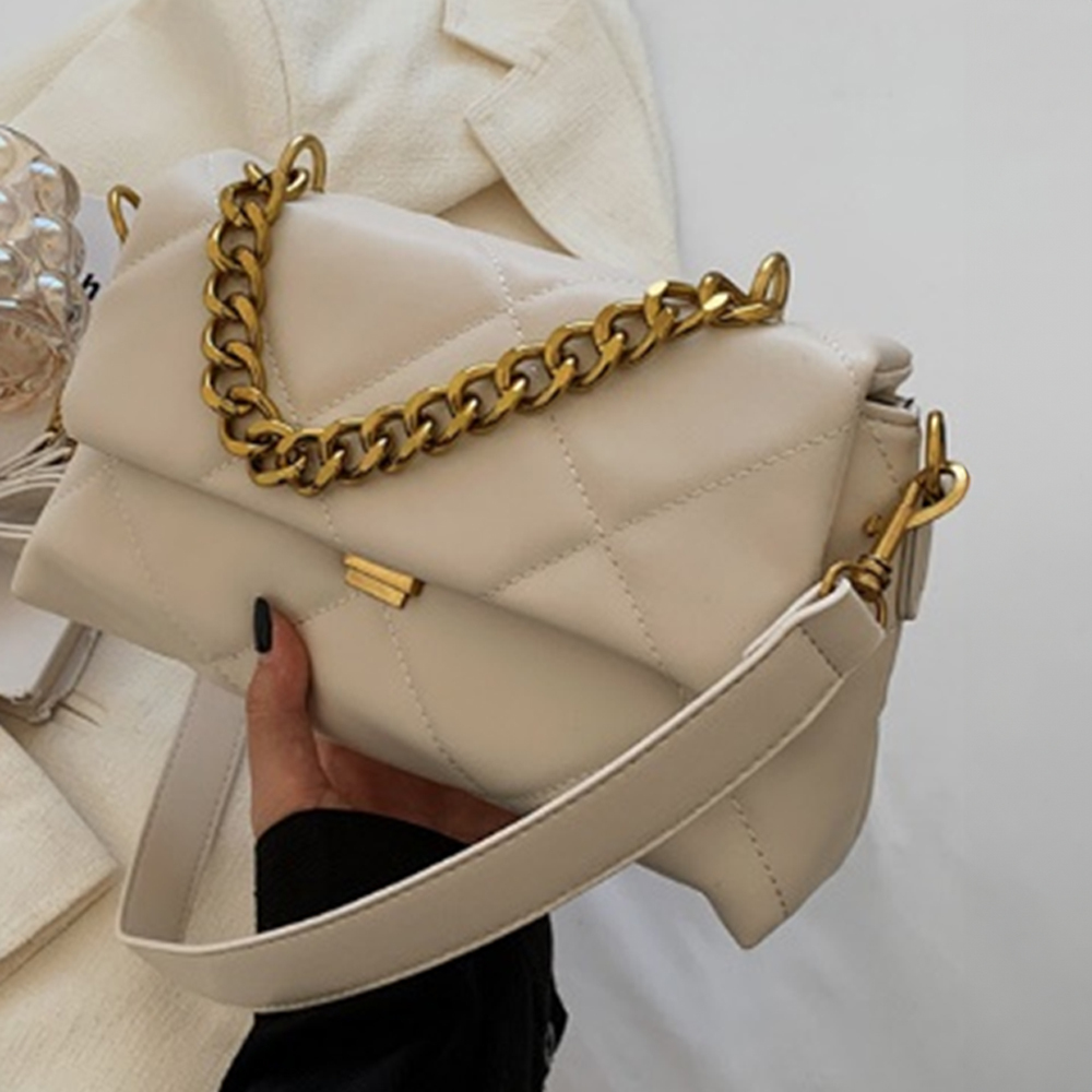 【Tory Barley 托里巴利】TRR-C014 菱格 鏈條 腋下 單肩包-大