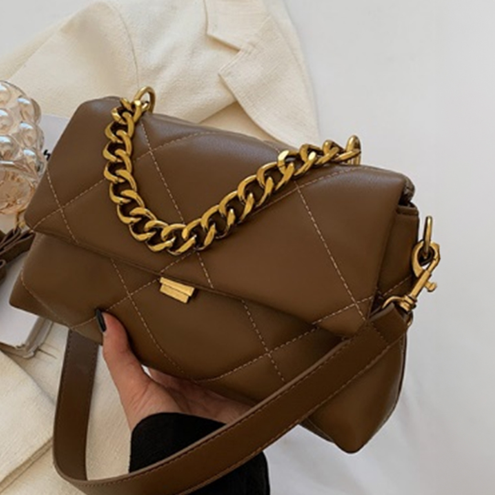 【Tory Barley 托里巴利】TRR-C014 菱格 鏈條 腋下 單肩包-大