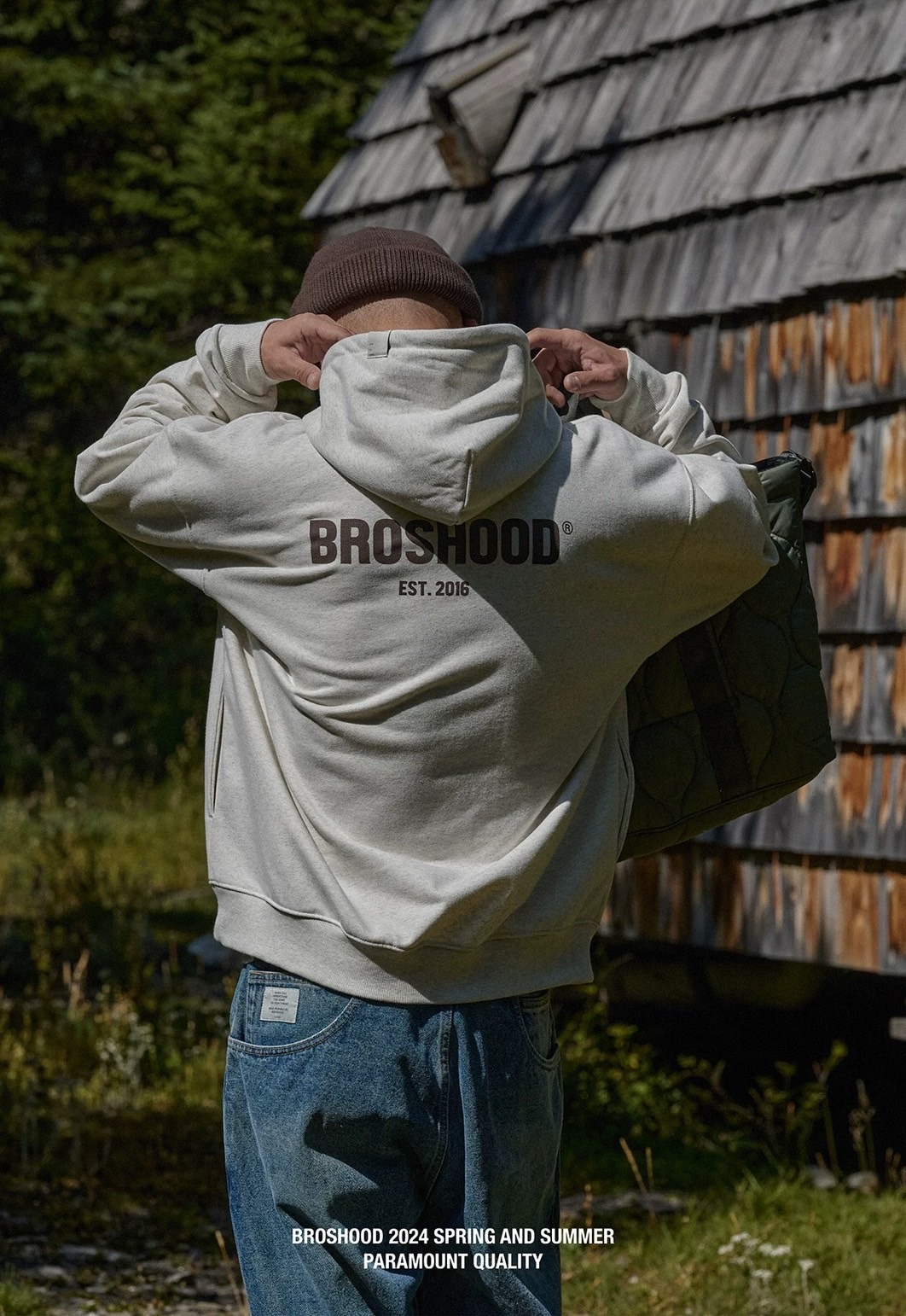 #預購 Broshood Bros AFFD 24AW 日系 寬鬆 輕抓絨 印花連帽上衣 三色