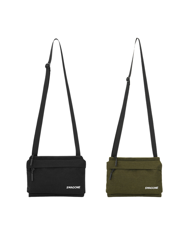SWAGONE帆布斜背單肩工裝包