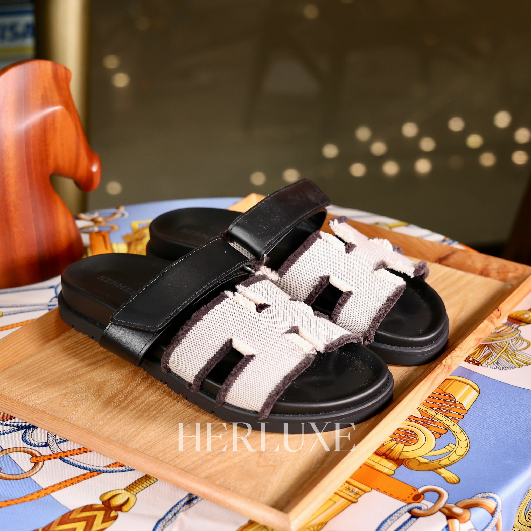 Chypre sandal white/grey size 36