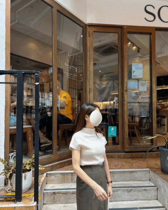 COME BACK! 《KR》含cashmere! 法式微高領短袖上衣