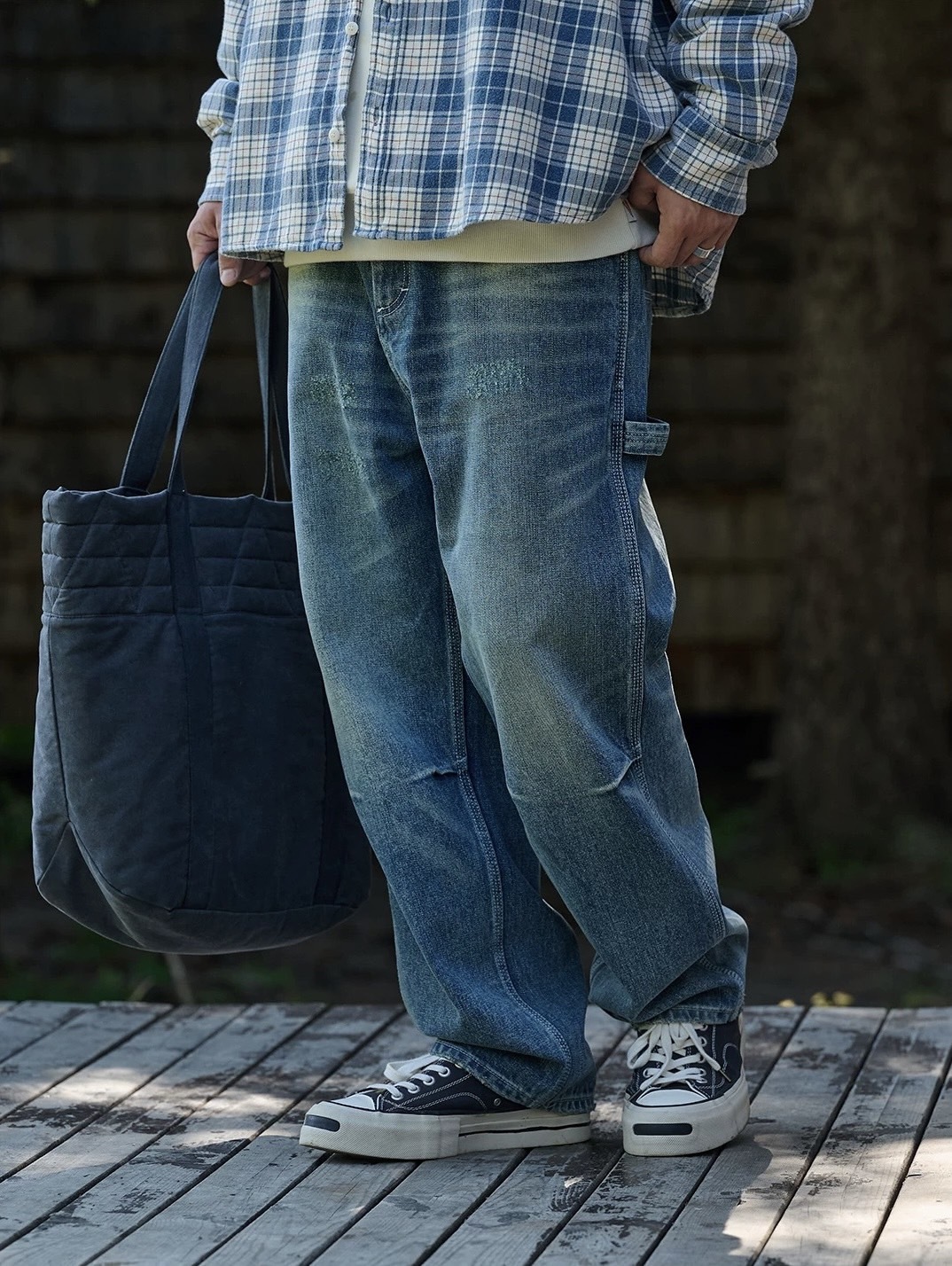 #預購 Broshood Bros AFFD 24AW 日系寬鬆 做舊水洗 直筒工裝牛仔褲