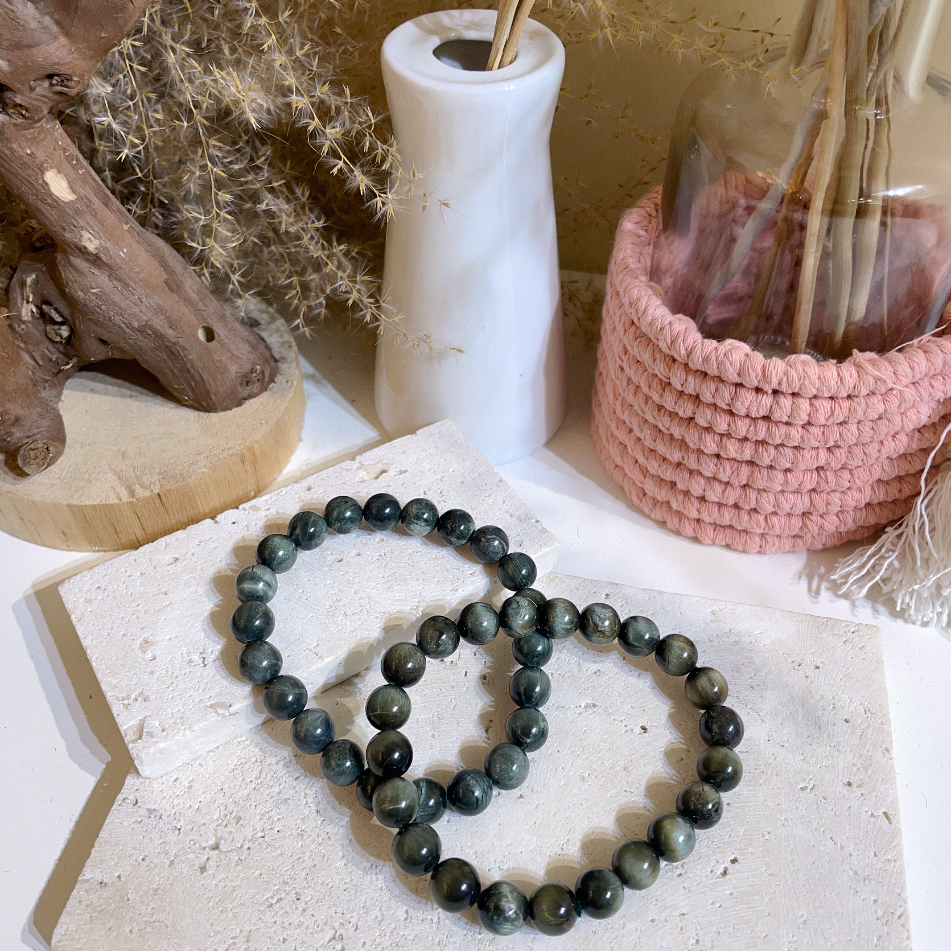 💛$120@2 綠鷹眼石手串 8-9mm