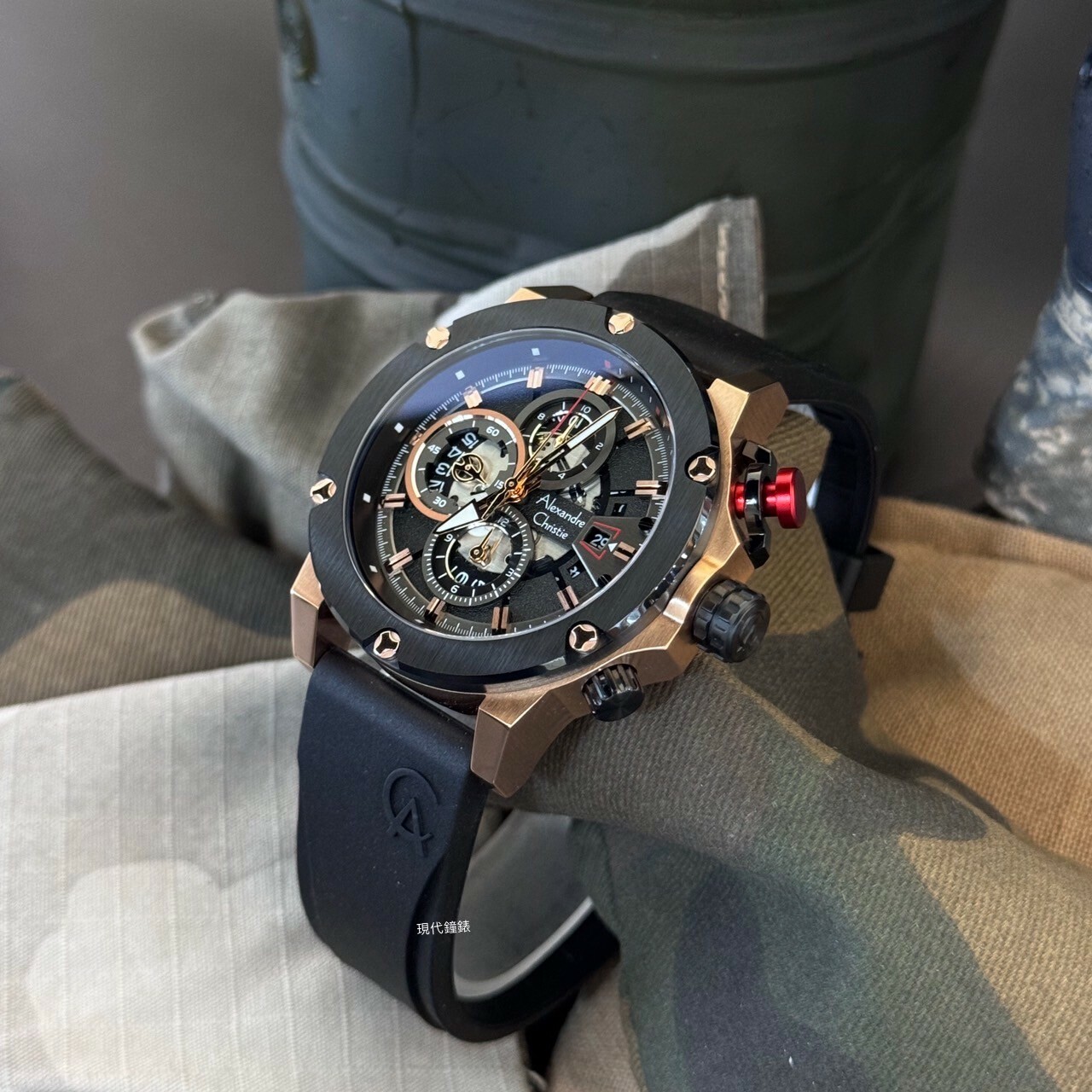 【Alzxander Christie】AC6491 BCR系列 氟橡膠款6491BCRBRBA 44.5mm 現代鐘錶