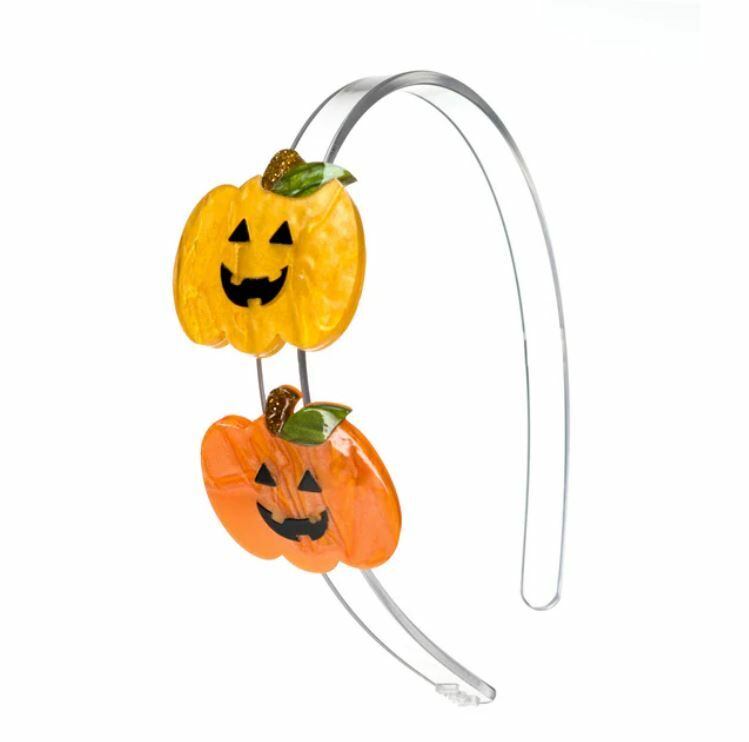 LILIES & ROSES 萬聖節南瓜髮箍 Double Pumpkin Pearlized Headband