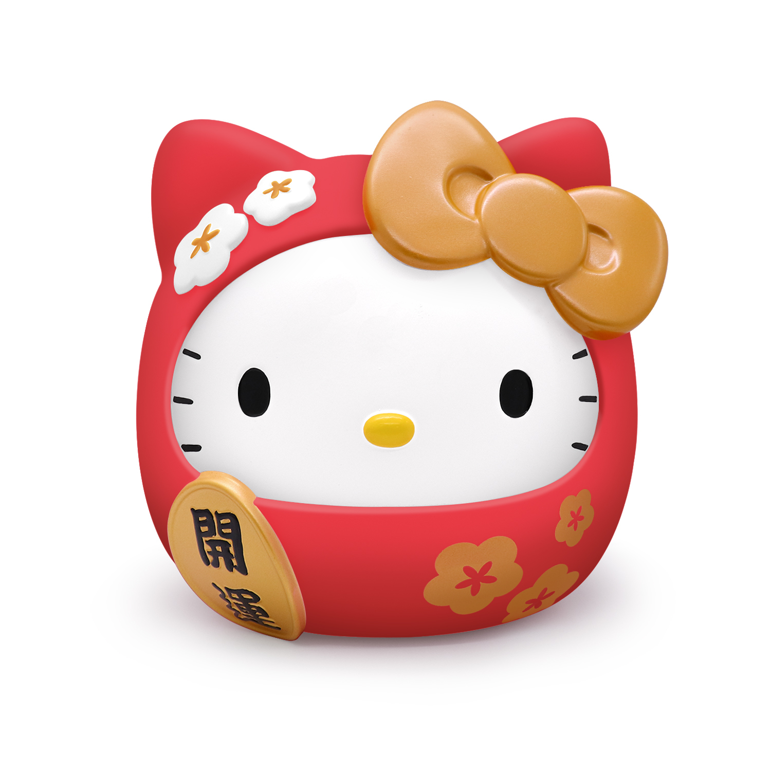 Hello Kitty 達摩造型公仔存錢筒 好運降臨