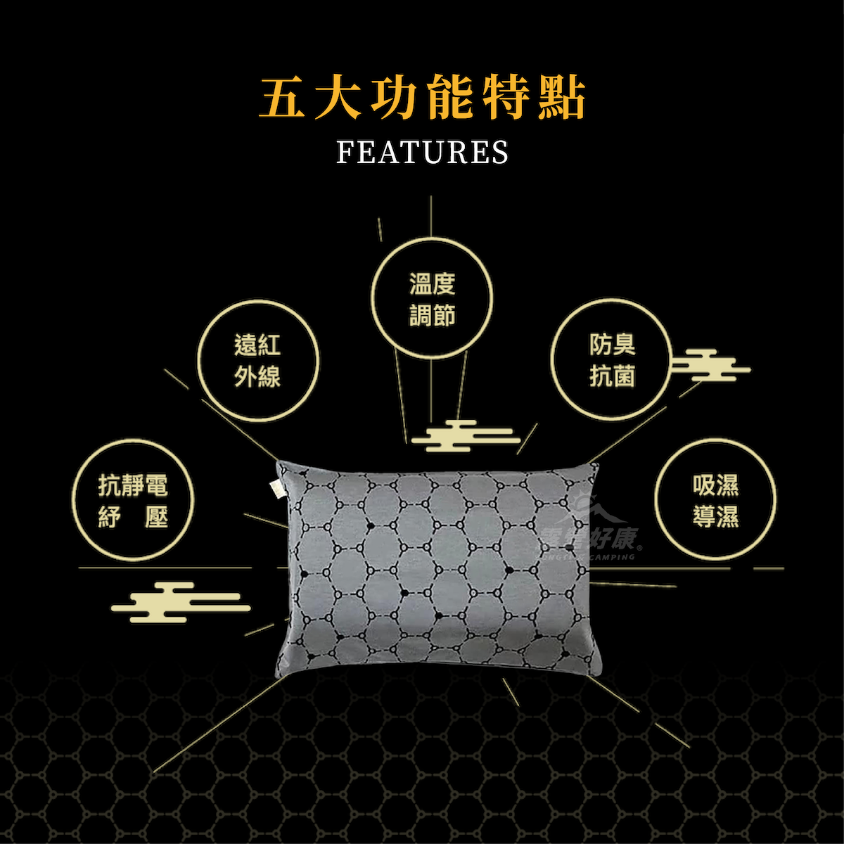 【LazyRoll 捲捲舒】 天絲石墨烯枕套55*36CM G-H1-3