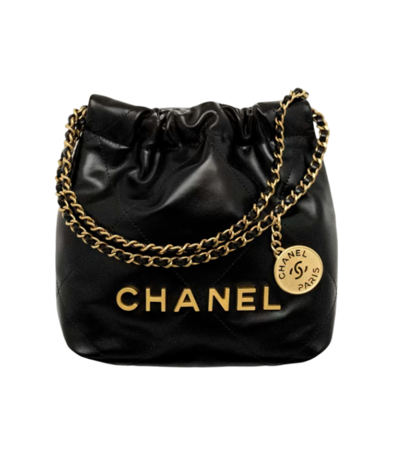 CHANEL 22 迷你手袋 小牛皮 金屬